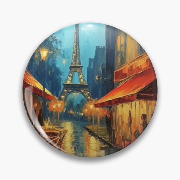 Item preview, Paris cafe street  with Eiffel Tower  designed and sold by melvinrouse.