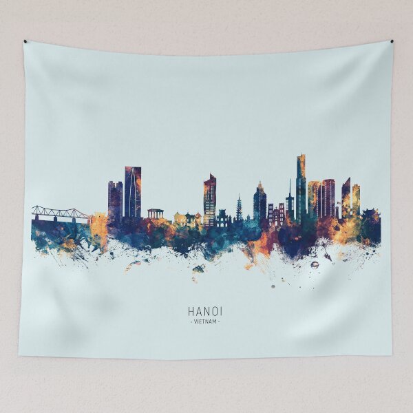 Item preview, Hanoi (Saigon) Vietnam Skyline designed and sold by ArtPrints.