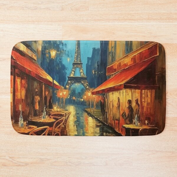 Item preview, Paris cafe street  with Eiffel Tower  designed and sold by melvinrouse.