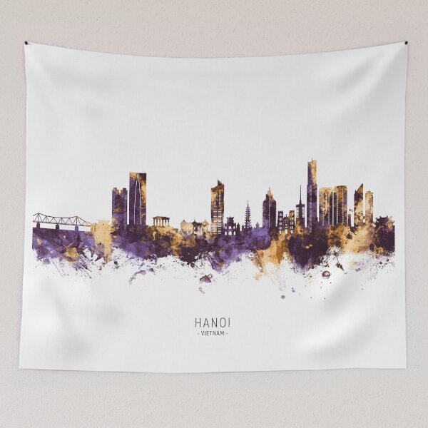 Item preview, Hanoi (Saigon) Vietnam Skyline designed and sold by ArtPrints.