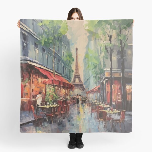 Paris Street Scene Scarves for Sale | Redbubble