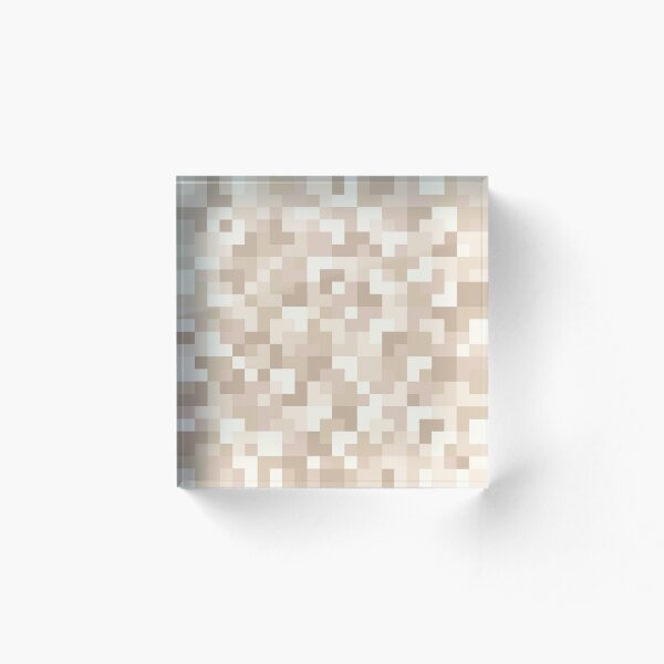 Item preview, Playing with small checks - pixelated checkerboard - random check pattern - warm neutrals designed and sold by Muxune.