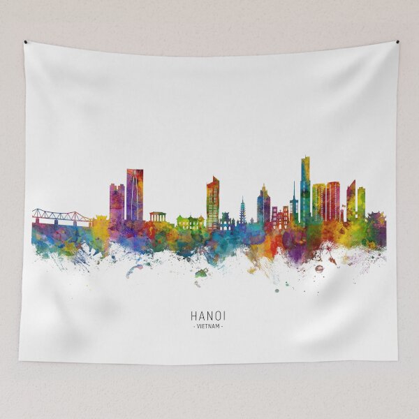 Item preview, Hanoi (Saigon) Vietnam Skyline designed and sold by ArtPrints.
