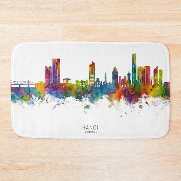 Item preview, Hanoi (Saigon) Vietnam Skyline designed and sold by ArtPrints.