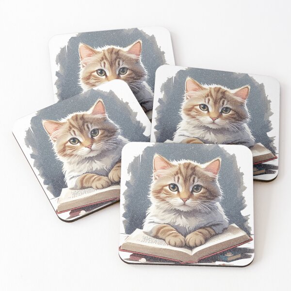 Item preview, A cat is reading a book designed and sold by GSAJD.