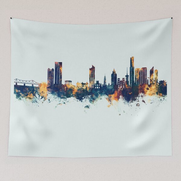 Item preview, Hanoi (Saigon) Vietnam Skyline designed and sold by ArtPrints.