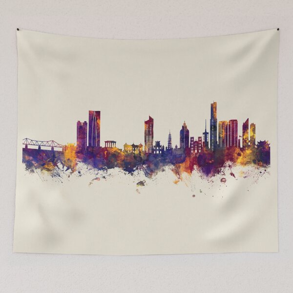 Item preview, Hanoi (Saigon) Vietnam Skyline designed and sold by ArtPrints.