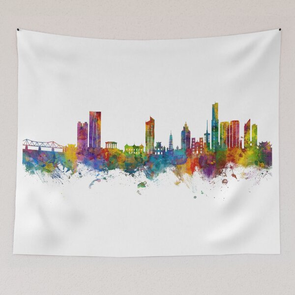 Item preview, Hanoi (Saigon) Vietnam Skyline designed and sold by ArtPrints.
