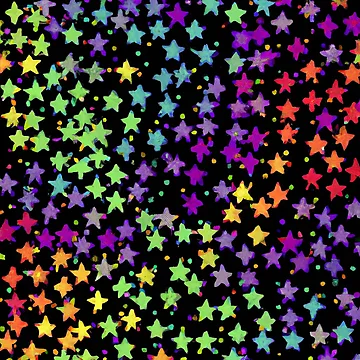 Artwork thumbnail, Stars Neon Color Pattern Abstract Rainbow by Deanmindvortex