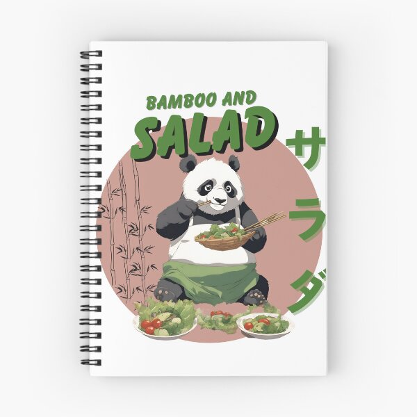 Item preview, Bamboo and salad a cute panda making a salad designed and sold by Rhmony.