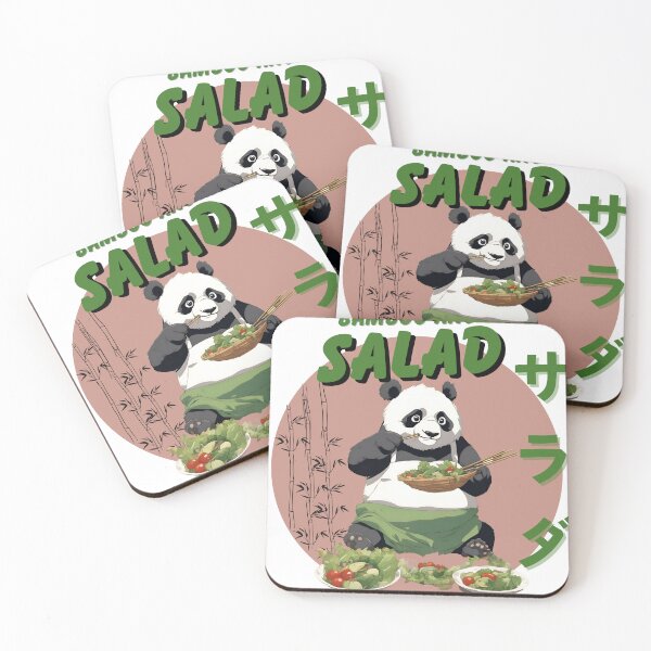 Item preview, Bamboo and salad a cute panda making a salad designed and sold by Rhmony.