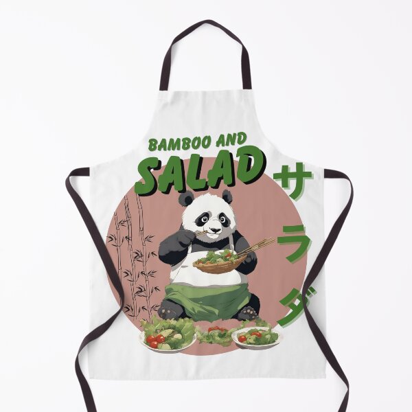 Item preview, Bamboo and salad a cute panda making a salad designed and sold by Rhmony.