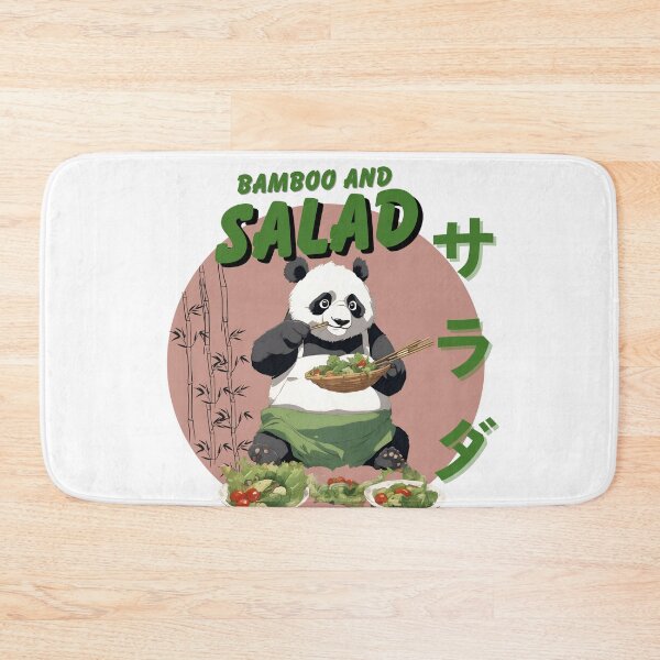 Item preview, Bamboo and salad a cute panda making a salad designed and sold by Rhmony.