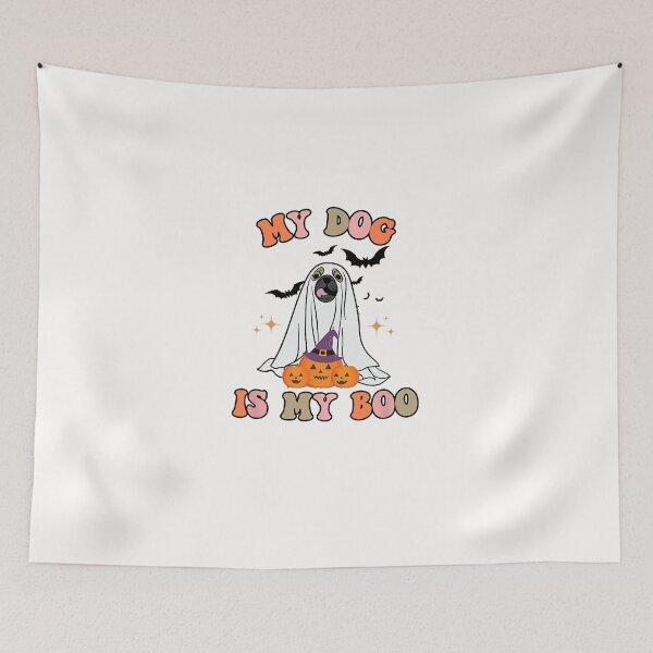 Aperçu de l'œuvre Mon chien est mon Boo Mignon Boho Halloween créée et vendue par MelvinHenson3.