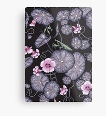 Black Indian cress garden. Metal Print