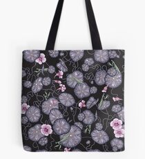 Black Indian cress garden. Tote Bag