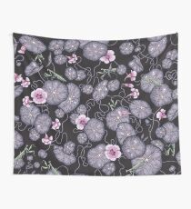 Black Indian cress garden. Wall Tapestry