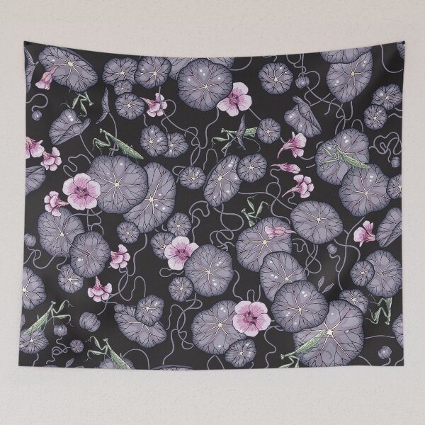 Item preview, Black Indian cress garden. designed and sold by smalldrawing.