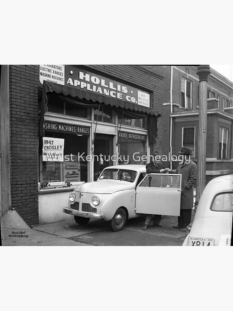 "1947 HOLLIS APPLIANCE & CROSLEY CAR, MAYFIELD, KENTUCKY" Metal Print