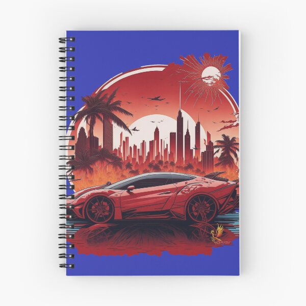 Item preview, Red Sports Car City Background (Blue) designed and sold by AmaziaCo.