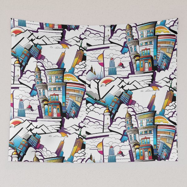 Item preview, Abstract Cityscape III designed and sold by DevemDavam.