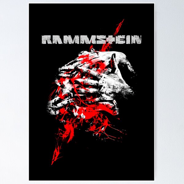 RAMMSTEIN FLAGGE FAHNE LOGO S/W ROSENROT POSTERFLAGGE POSTER FLAG STOFF