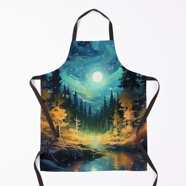 Item preview, Aurora in the forest at night. designed and sold by NikasIsland.