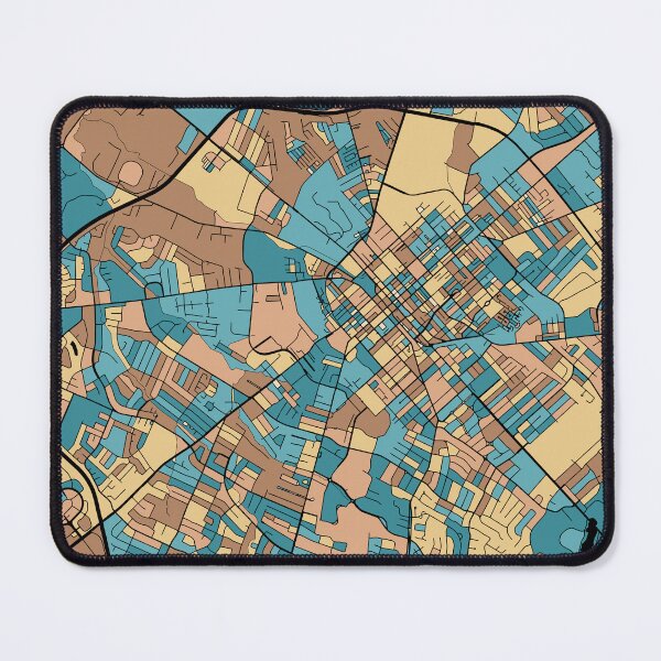 Item preview, Lexington Map Pattern in Mid Century Pastel designed and sold by PatternMaps.