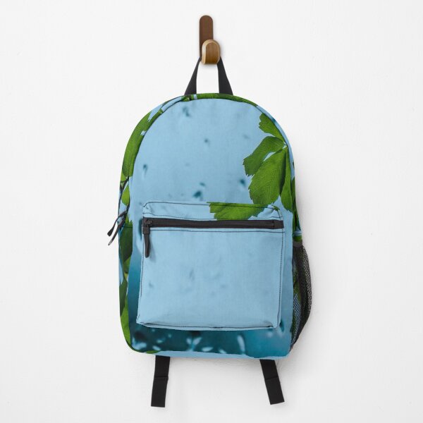Item preview, Abstract Leaves in The Rain on a Blue background designed and sold by nickbrayimages.