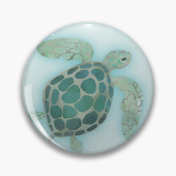 Item preview, Watercolor Sea Turtle on Light Blue Waters designed and sold by RegalitosParaTi.