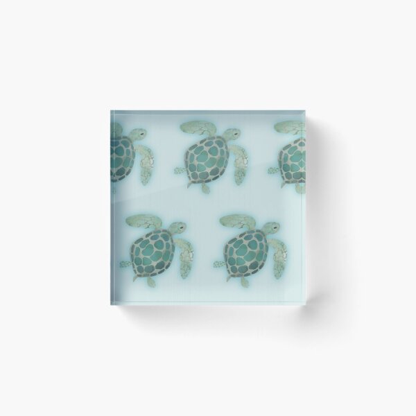 Item preview, Watercolor Sea Turtle on Light Blue Waters designed and sold by RegalitosParaTi.