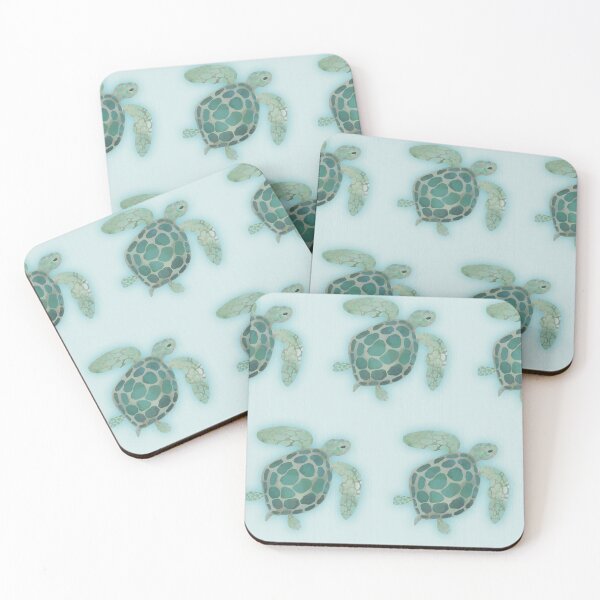 Item preview, Watercolor Sea Turtle on Light Blue Waters designed and sold by RegalitosParaTi.