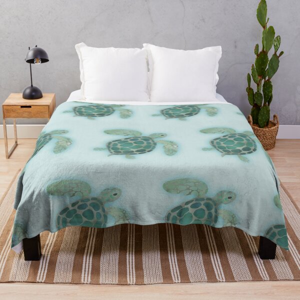 Item preview, Watercolor Sea Turtle on Light Blue Waters designed and sold by RegalitosParaTi.