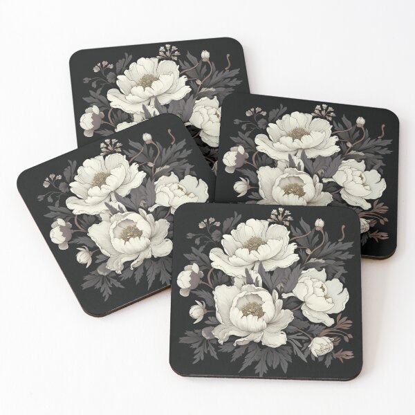 Item preview, Vintage Nocturnal Elegance: Floral Shadows designed and sold by Vintageoused.