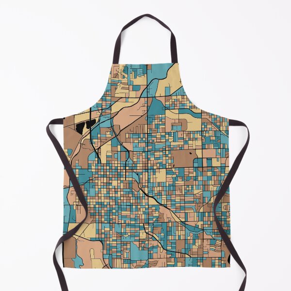 Item preview, Lincoln Map Pattern in Mid Century Pastel designed and sold by PatternMaps.