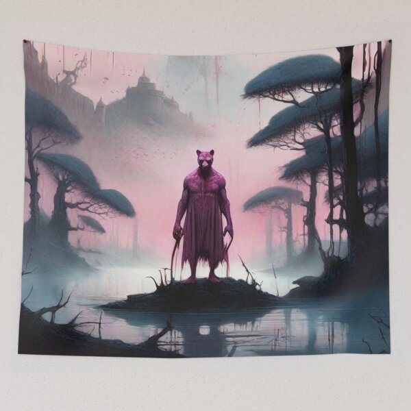 Item preview, Portrait of a pink monster designed and sold by jsebouvi.