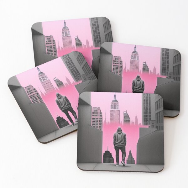 Item preview, Pink cityscape  designed and sold by Roxburylane.