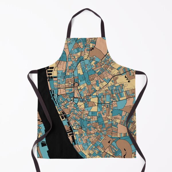 Item preview, Liverpool Map Pattern in Mid Century Pastel designed and sold by PatternMaps.