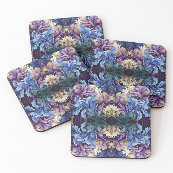 Item preview, Feathers of Blues, Greens and Purples designed and sold by BeHappyGoLucky.