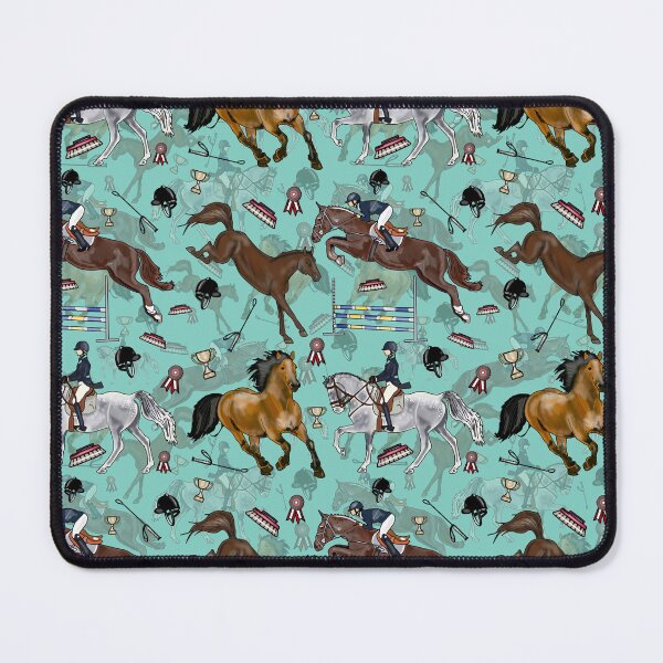 Item preview, Equestrian horses on teal designed and sold by SarahMac39.