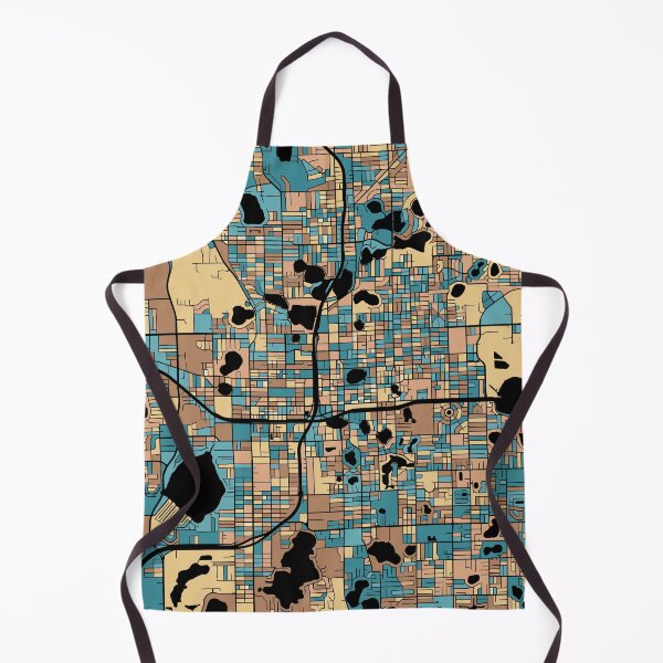 Item preview, Orlando Map Pattern in Mid Century Pastel designed and sold by PatternMaps.