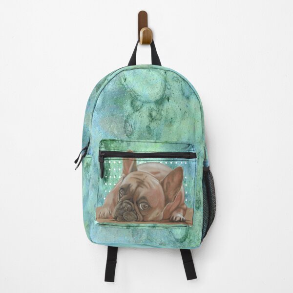 Item preview, French Bulldog [blue textured background]  designed and sold by Carina Parry Studios.