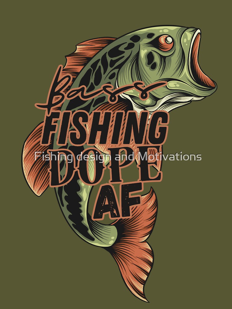 Bass fishing illustration t-shirt design