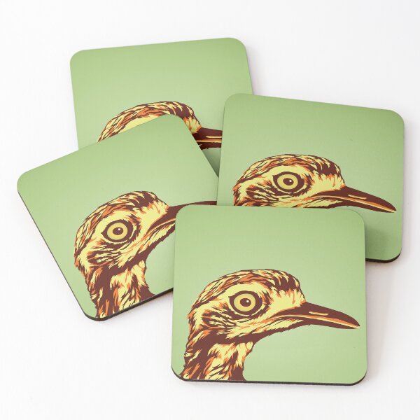 Item preview, Bush stone-curlew portrait designed and sold by Captain Chromatic.