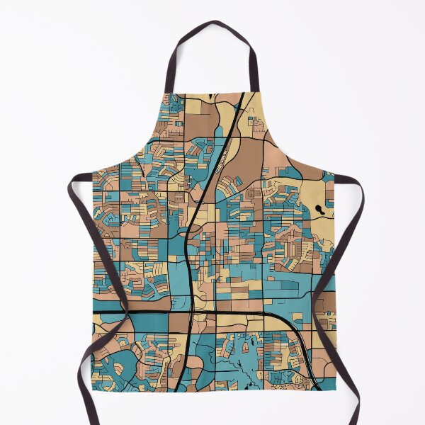 Item preview, Plano Map Pattern in Mid Century Pastel designed and sold by PatternMaps.