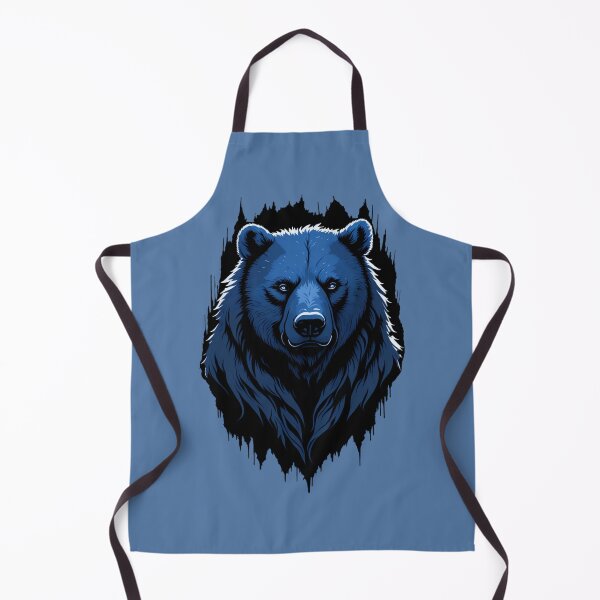 Artikelvorschau, Bär im Vektorstil in Blau entworfen und verkauft von NordicBadger.