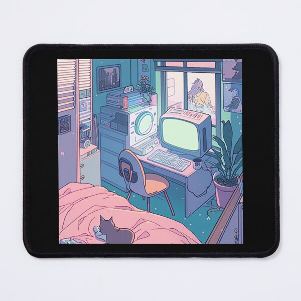 Item preview, Retro 1980s anime japan chill room and cute cat designed and sold by SameeraDammeyer.