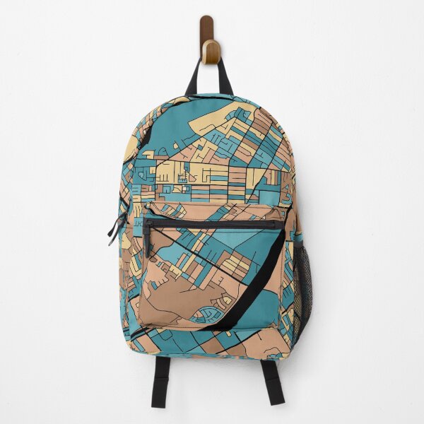 Item preview, Riverside Map Pattern in Mid Century Pastel designed and sold by PatternMaps.