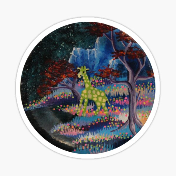 Girafe lunaire Sticker