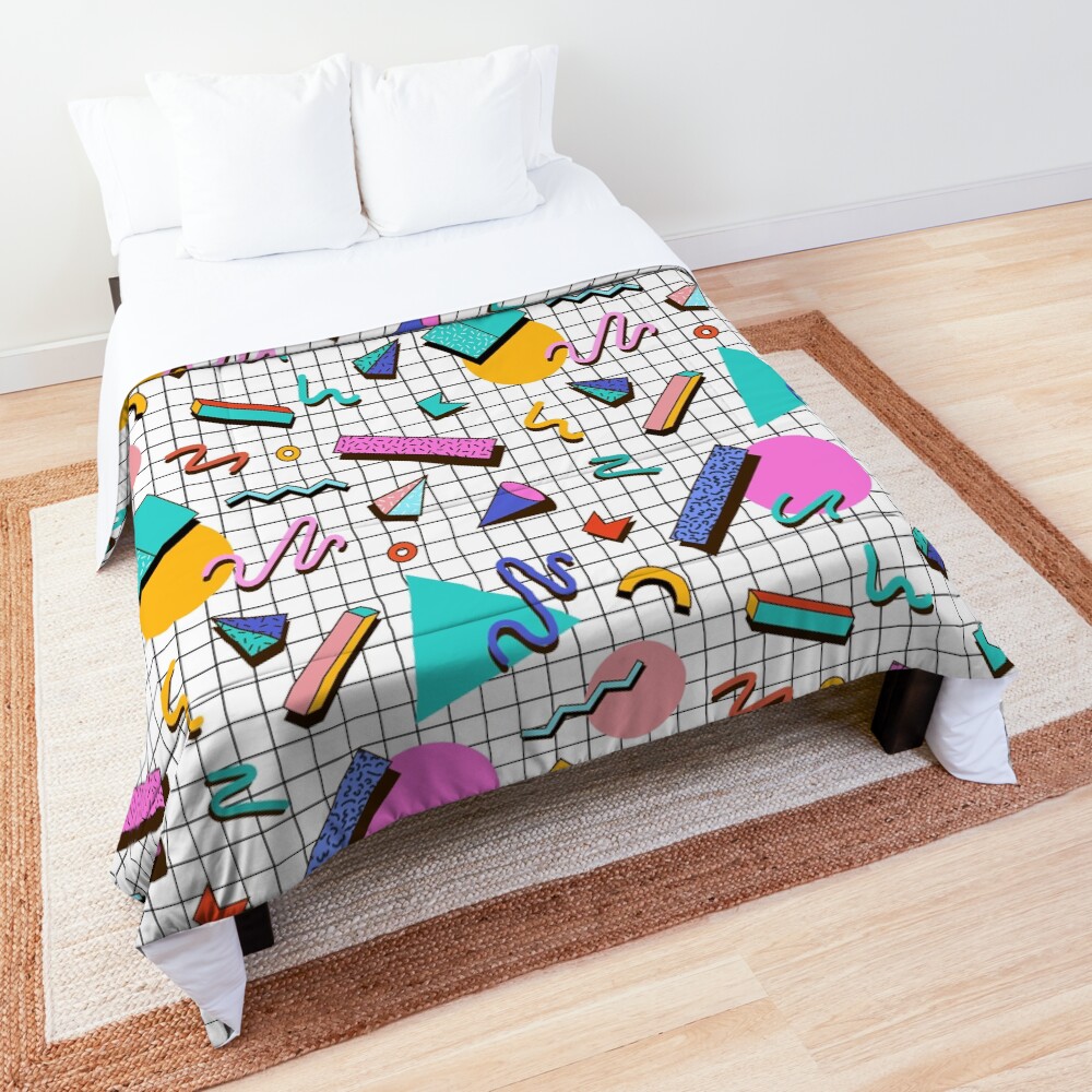 "Funky 80s eighties Memphis Pattern Design" Comforter by SoNifty